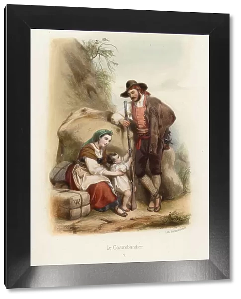 Le Contrebandier (The Smuggler) (colour litho)
