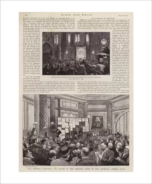 Scenes from the British General Election of 1892 (litho)