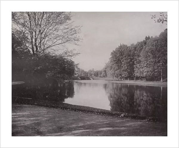 Providence, Rhode Island: The Lake, Roger Williams Park (b  /  w photo)