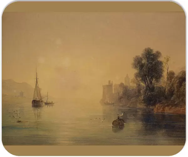 River Scene, 19th century (w  /  c)
