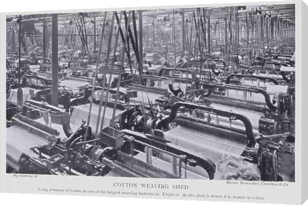 Cotton weaving shed (b  /  w photo)