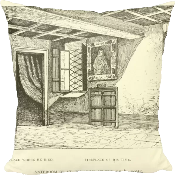 Anteroom of St Ignatius at the Gesu, Rome (engraving)