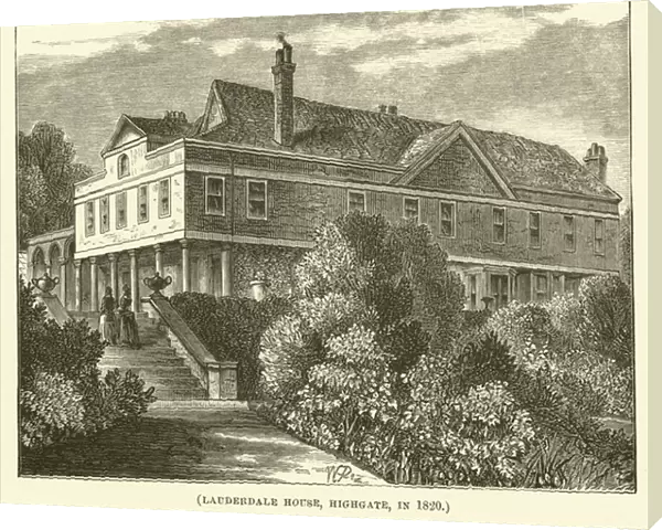Lauderdale House, Highgate, in 1820 (engraving)