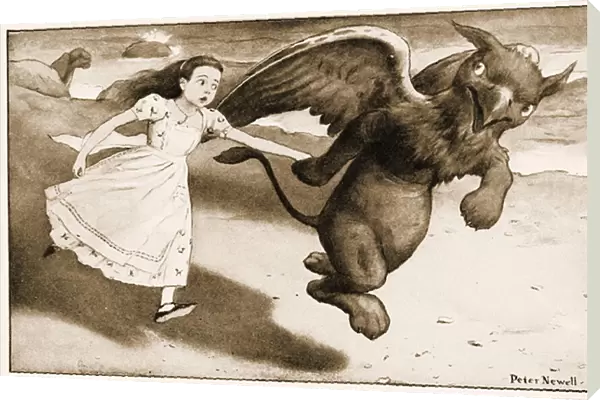 'Come on! cried the Gryphon', illustration for Lewis Carroll