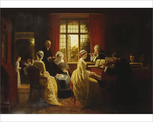 Music at the Parsonage, (oil on canvas)