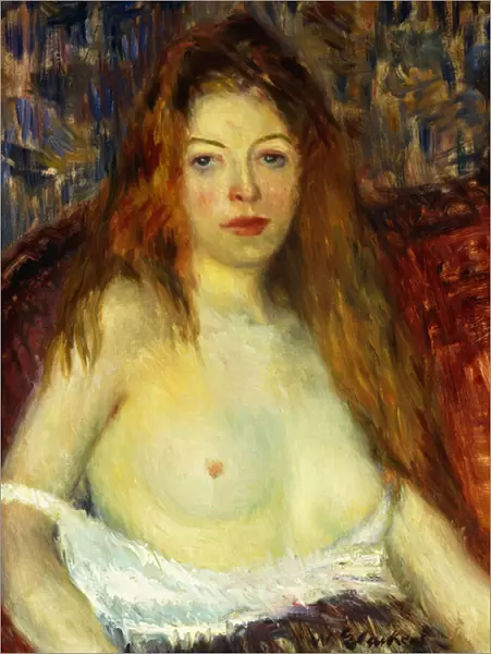 A Red-Haired Model, (oil on canvas)