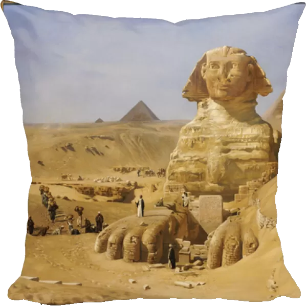 Excavation of the Sphinx, 1887 (oil on canvas)