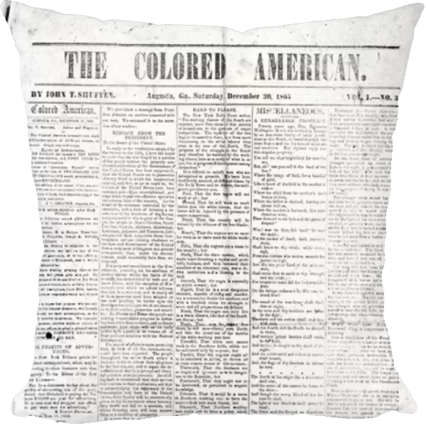 Front page of The Colored American, 30th December, 1865 (print)