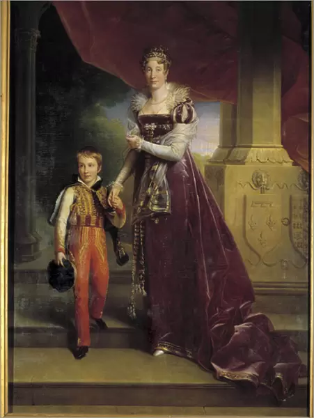 Portrait in foot of Marie-Amelie de Bourbon, Princess of the Two Sicilies