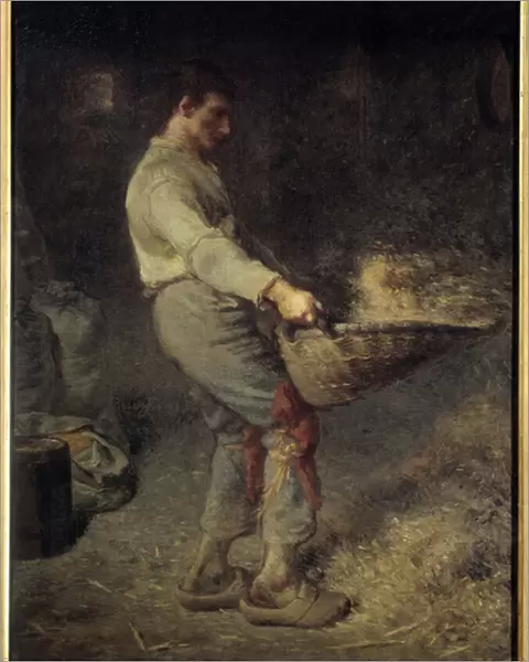 Le vanneur Painting by Jean Francois Millet (1814-1875) 1868 Sun