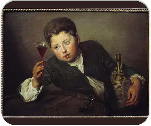 Le jeune degustateur Painting by Philippe Mercier (1689-1760) (ec. angl. ) 18th century Sun