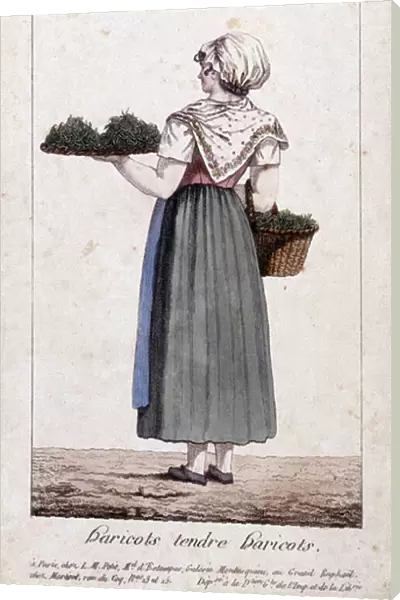 Green bean merchant - in 'Cris de Paris', deb. 19th century