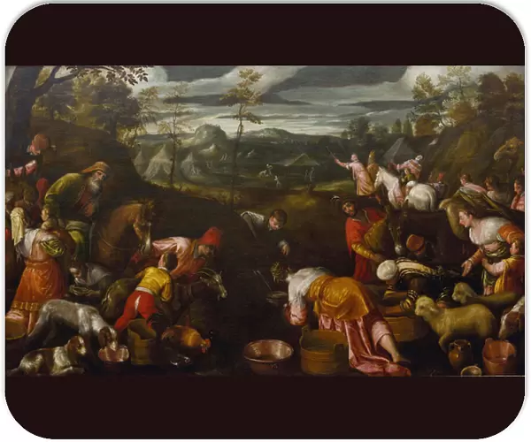 Moses Striking Water from the Rock par Bassano, Jacopo, il vecchio (ca