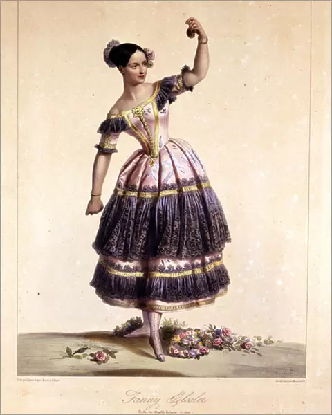 Austrian dancer Fanny Elssler (1810-1884) in the ballet 'The lame devil'