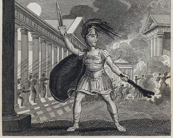 Sulla setting fire to Rome, 88 BC (engraving)