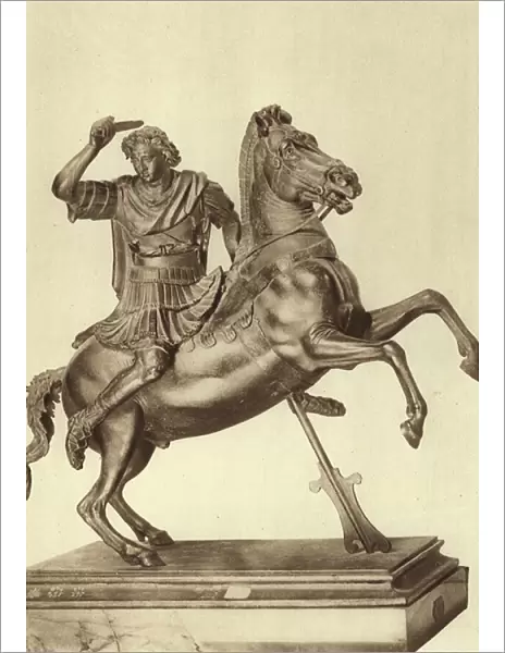 Alexander the Great, a precious bronze, Ercolano 1761 (b  /  w photo)