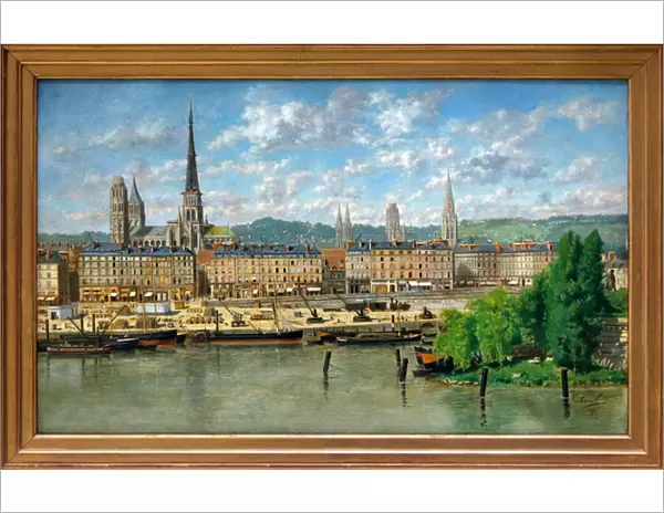 The port of Rouen (oil on canvas)