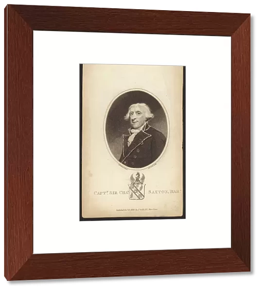 Sir Charles Saxton, British naval captain (engraving)