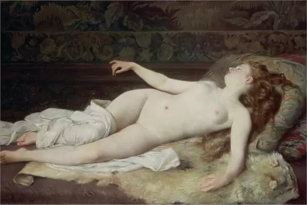 Sleep, 1873 (oil on canvas)