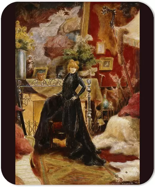 Portrait of Sarah Bernhardt, 1889 (oil on panel)
