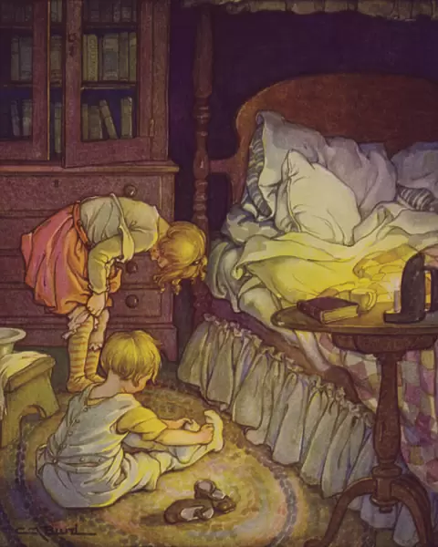 A Childs Garden of Verses: Bed in Summer (colour litho)