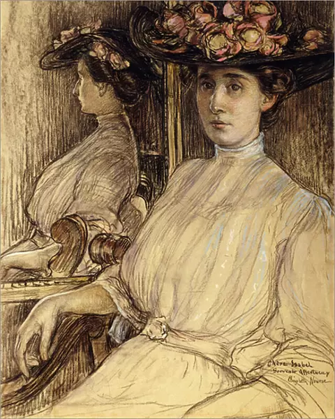 Portrait Sketch of Miss Palmer, 1908 (charcoal, pastel and washes on paper)