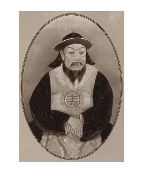 Portrait of Kublai Khan (litho)