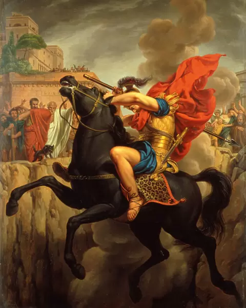 The Death of Marcus Curtius (oil on panel)