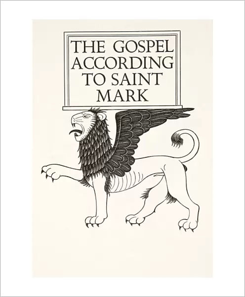 Lion of St Mark, 1931 (wood engraving)