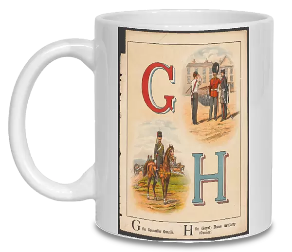 G for Grenadier Guards. H for (Royal) Horse Artillery (Gunner), 1889 (chromolitho)