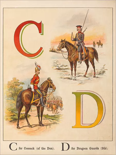 C for Cossack (of the Don); D for Dragoon Guards (5th), 1889 (chromolithograph)
