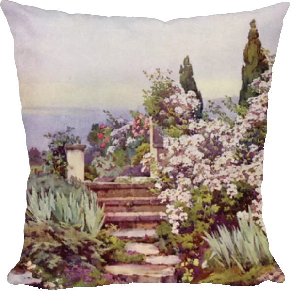 The Garden Steps (colour litho)