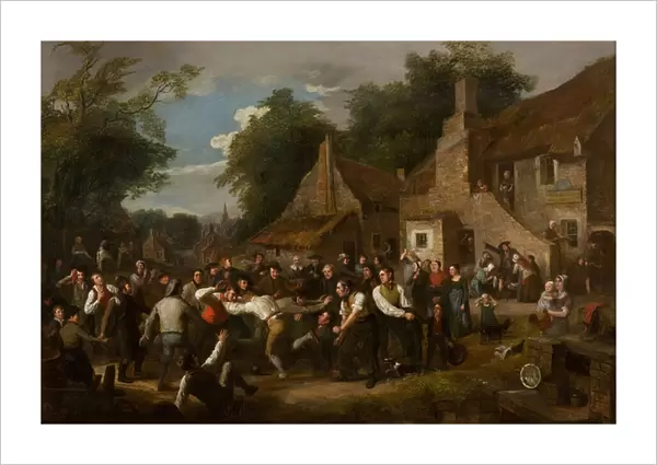 The Village Ba Game, 1818 (oil on canvas)