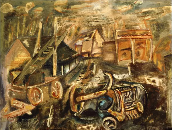 Farm Yard, Essex, 1940 (oil on canvas)