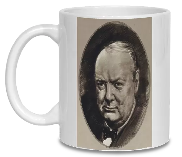 Portraits of Famous Men: Winston Churchill (litho)