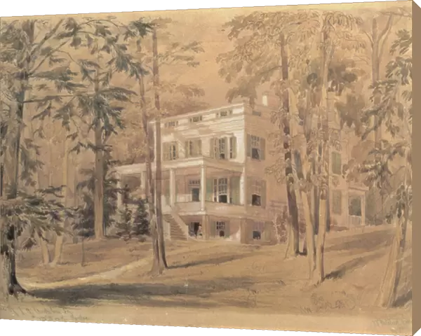 The House of John James Audubon, New York, 1852 (w  /  c on paper)