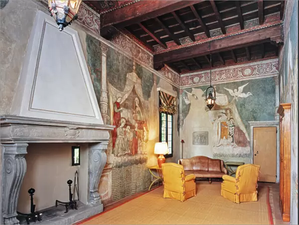 Bicocca degli Arcimboldi: frescoed living room characterised by the cycle 'The Occupations and Entertainment of the Ladies of the Court'(XV century)