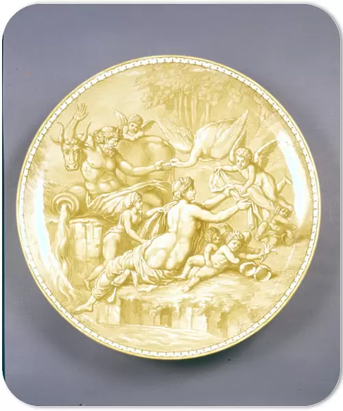 Minton plate by Thomas Kirby, decoration after Giulio Romano, 1862 (ceramic)