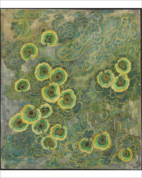 Pattern sheet, 1897 (w / c, gouache and marker on paper)