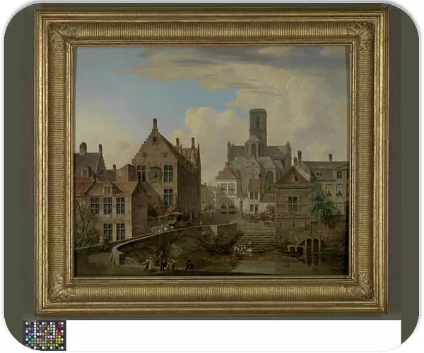 St. Bavo's Cathedral and the Reep Canal in Ghent, 1831 (oil on canvas)