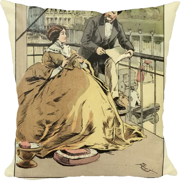 On a balcony in the rue de Rivoli, Paris, 1864, 1898 (lithograph)