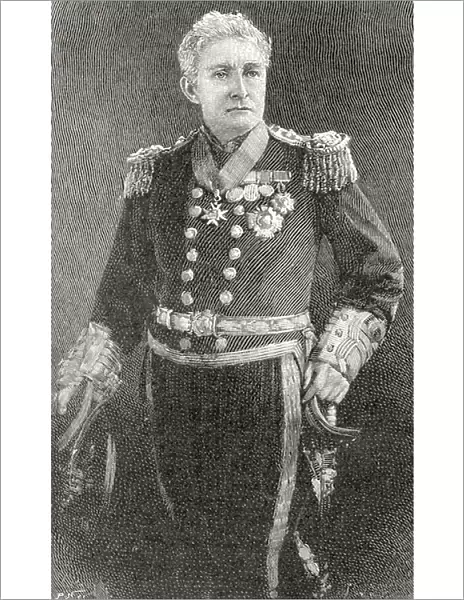 Admiral Sir John Charles Dalrymple-Hay, 3rd Baronet, 1821 - 1912. From The Strand Magazine published 1897