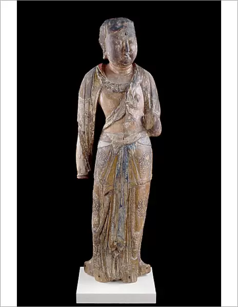 Figure of the bodhisattva Guanyin, Northern Song Dynasty (AD 960-1127) (wood)
