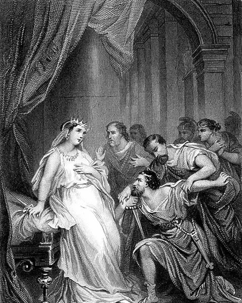 Irene, theatre play by Voltaire, 1858 (engraving)