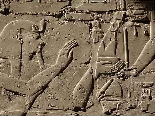 Pharaoh with Cobra's headdress, Karnac (relief)