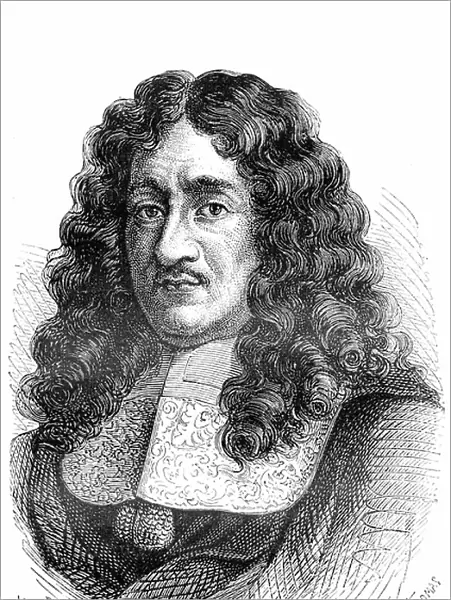Pierre Paul RIQUET, Baron de Bonrepos - 1609-1680, French entrepreneur, directs the works of the Canal du Midi - 1880