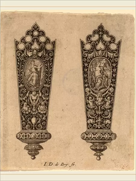 Theodor de Bry (Flemish, 1528-1598), Ornament for Knife Handle, engraving