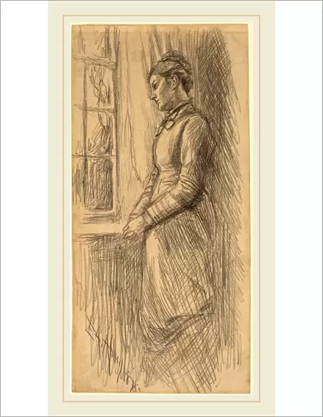 Edwin Austin Abbey, Solitude: Miss Vesta Rollinstall, American, 1852-1911, 1878
