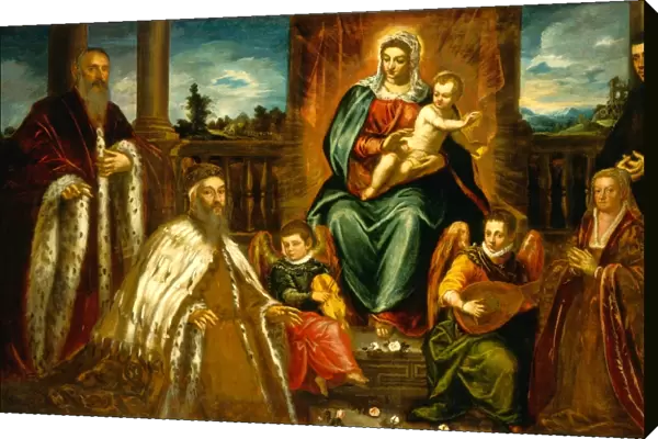 Jacopo Tintoretto, Doge Alvise Mocenigo and Family before the Madonna and Child, Italian