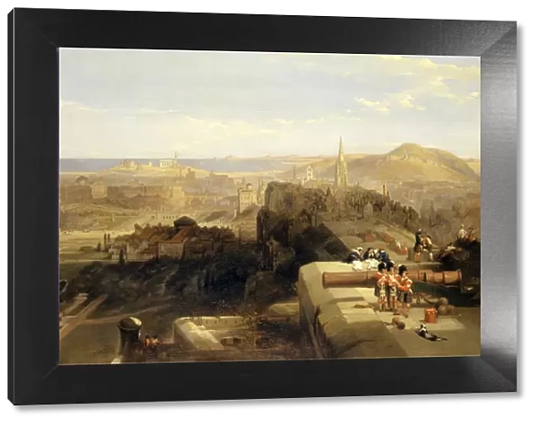 Edinburgh from the Castle Signed and dated in brown paint, lower left: David